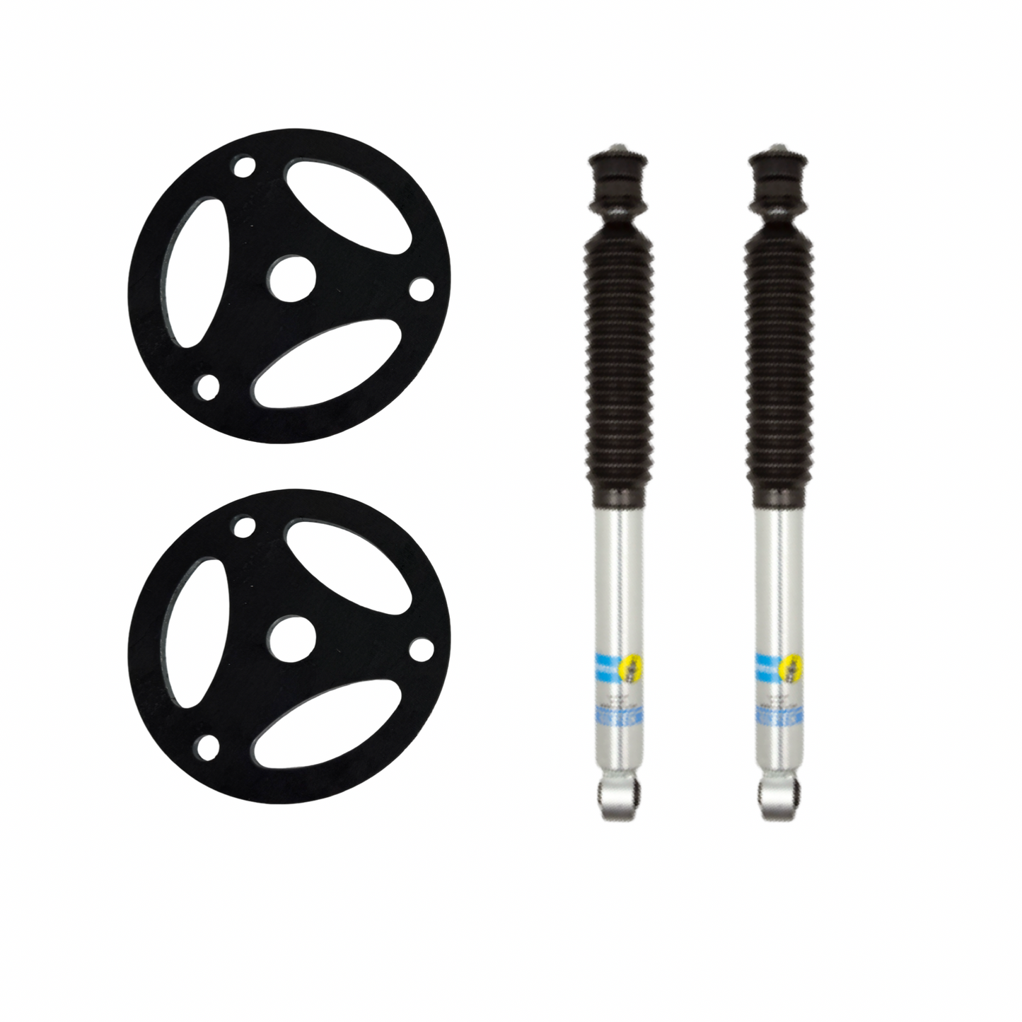 BM Offroad 94–13 Dodge Ram 2500 Low Profile Shock Tower Delete Kit w/ Bilstein 5100 Shocks.