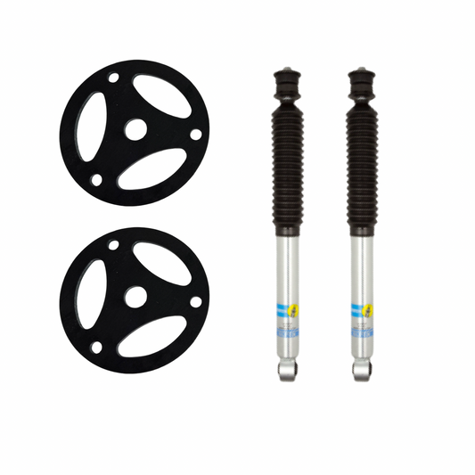 BM Offroad 94–13 Dodge Ram 2500 Low Profile Shock Tower Delete Kit w/ Bilstein 5100 Shocks.